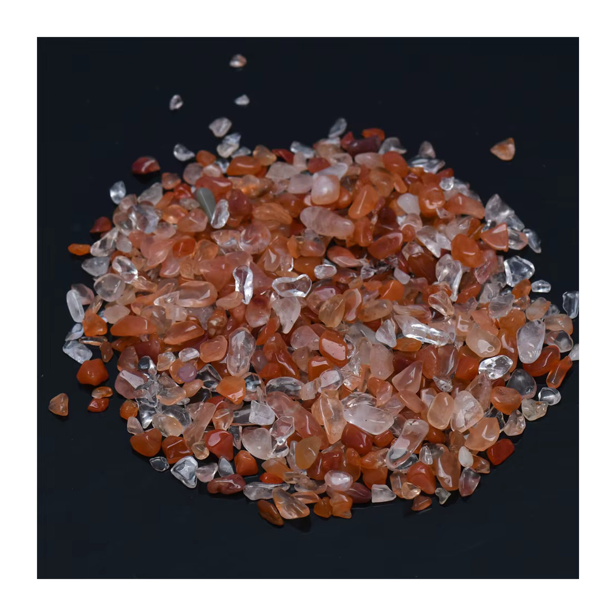 Moonrise Zerkleinerte Steinsplitter in Grün und Orange, unregelmäßige Form, 3–5 mm für Bastelarbeiten, DIY-Schmuck und Epoxidharz-Dekoration - Bild 4