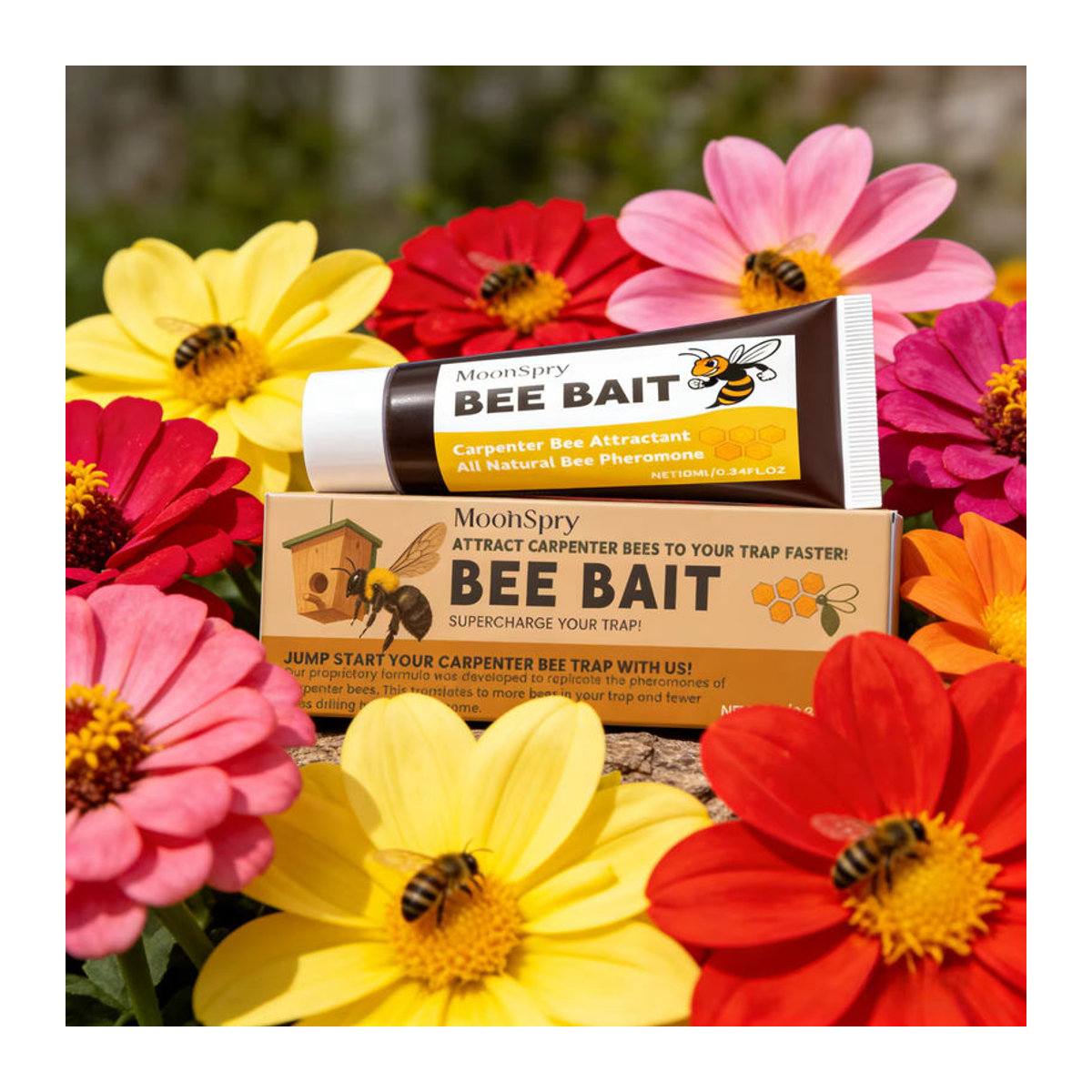 MoonSpry Bienenausstattung Mehrzweck-Wildbienenfanggerät mit natürlichem Honigduft und Bienenlockbalsam 10ml - Bild 3