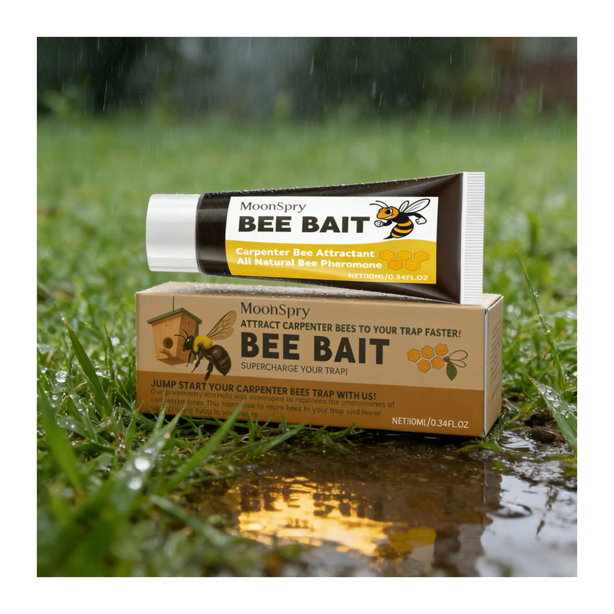 MoonSpry Bienenausstattung Mehrzweck-Wildbienenfanggerät mit natürlichem Honigduft und Bienenlockbalsam 10ml - Bild 4
