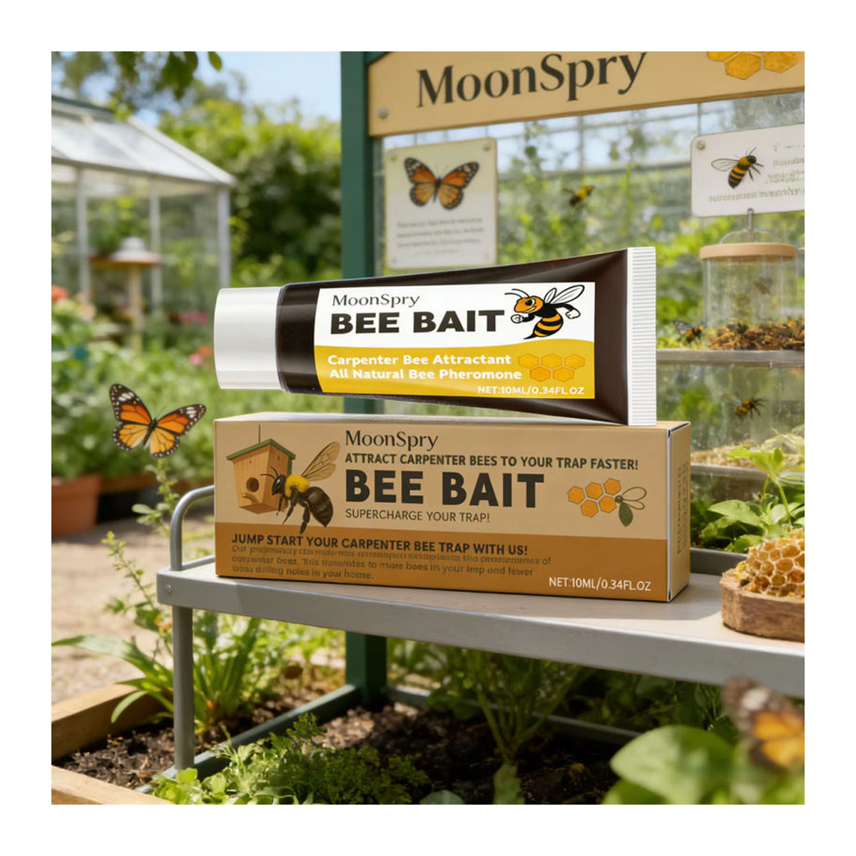 MoonSpry Bienenausstattung Mehrzweck-Wildbienenfanggerät mit natürlichem Honigduft und Bienenlockbalsam 10ml - Bild 5