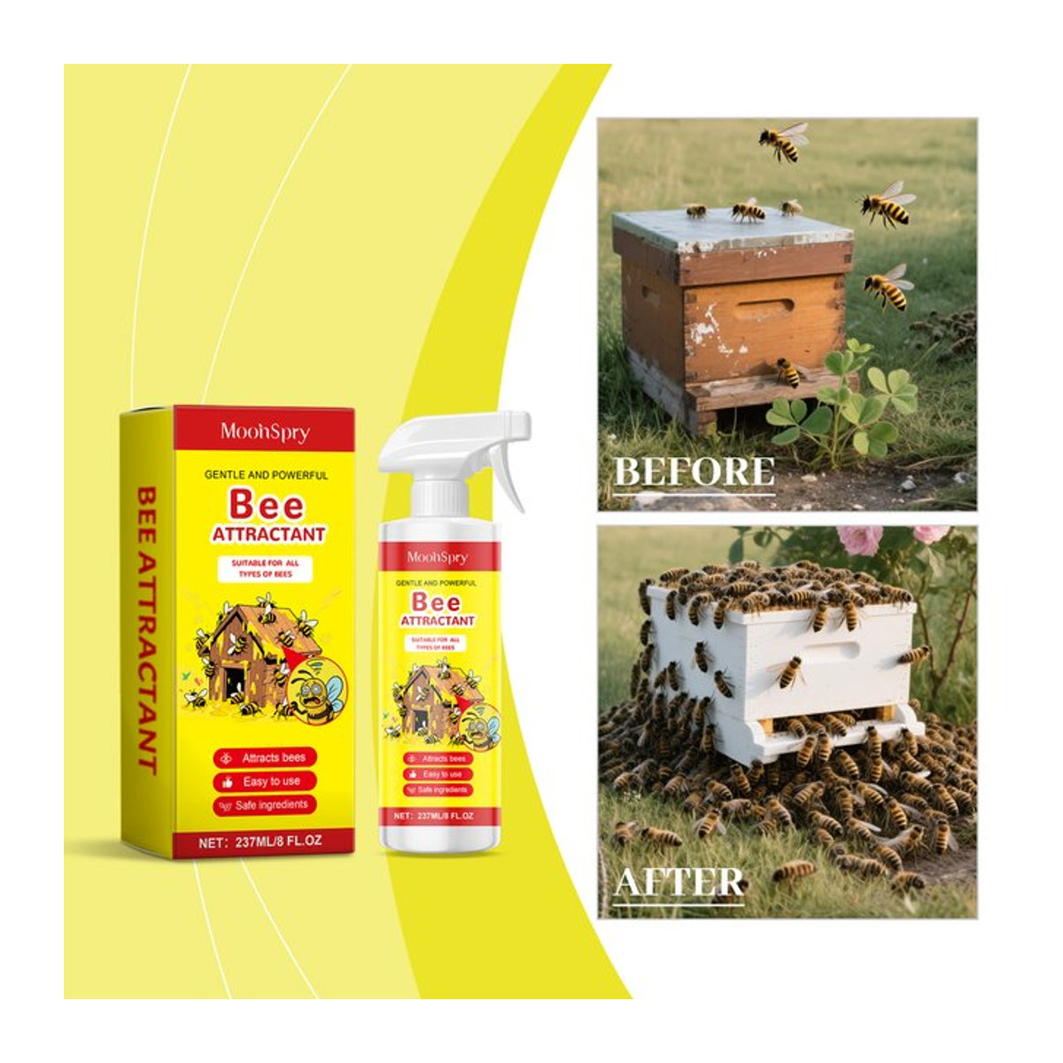 MOONSPRY Bienenlockstoff Spray 237 ml zum Anlocken und Auffangen von Bienen - Bild 1