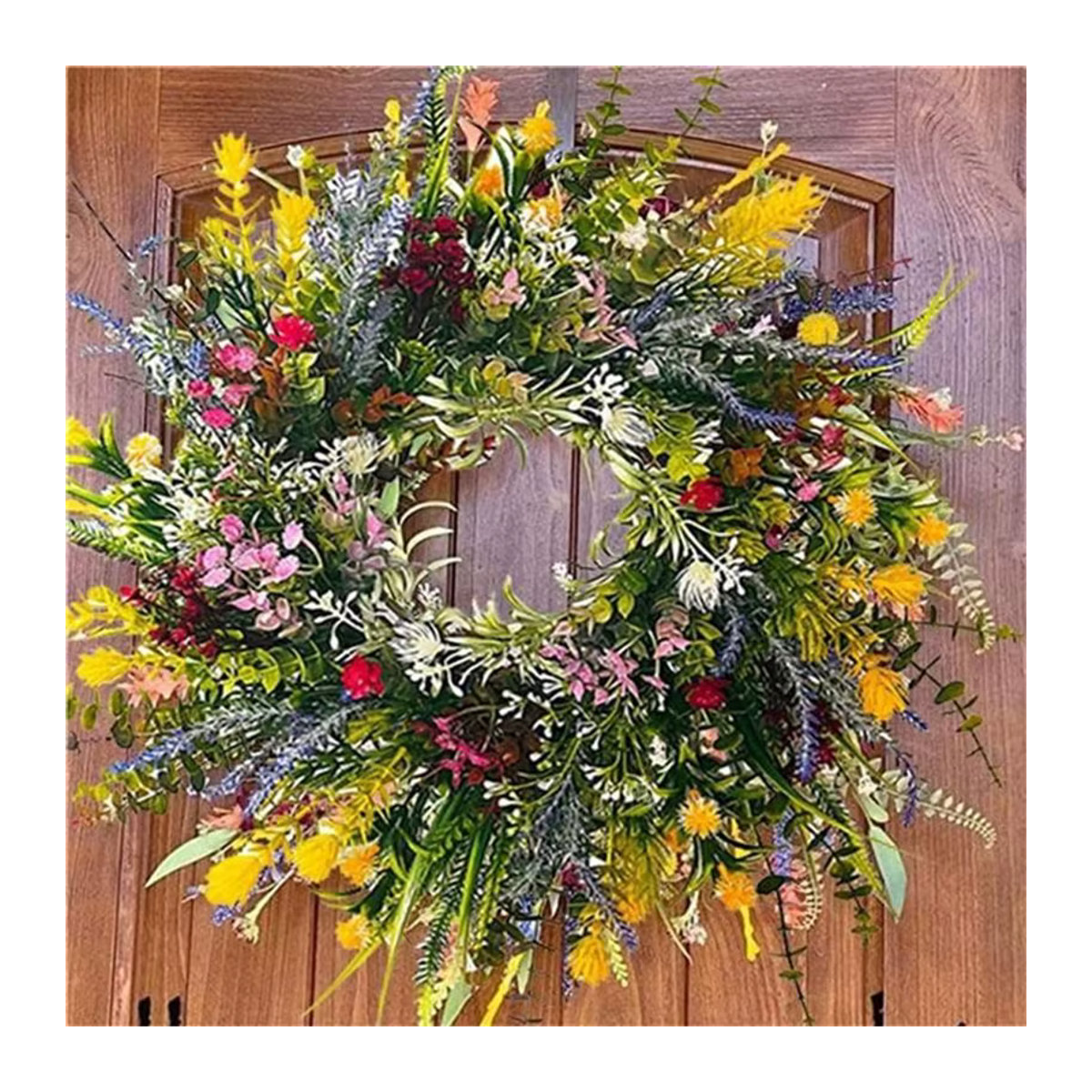 MOPHE Rundes Blumenkranz-Set für den Außenbereich, Mehrfarbig, Durchmesser: 35,05 cm - Bild 5