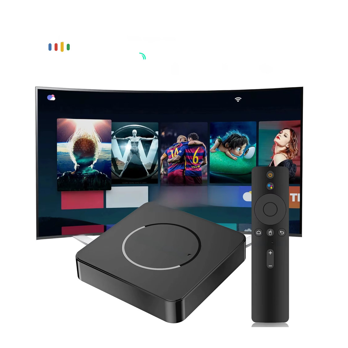 Mortal Smart TV Box H313 Android 14 4K HDR Media Player mit 2GB RAM und 16GB Speicher, Schwarz, 5G Dual Wifi und BT5.2, inklusive Sprachassistent - Bild 7