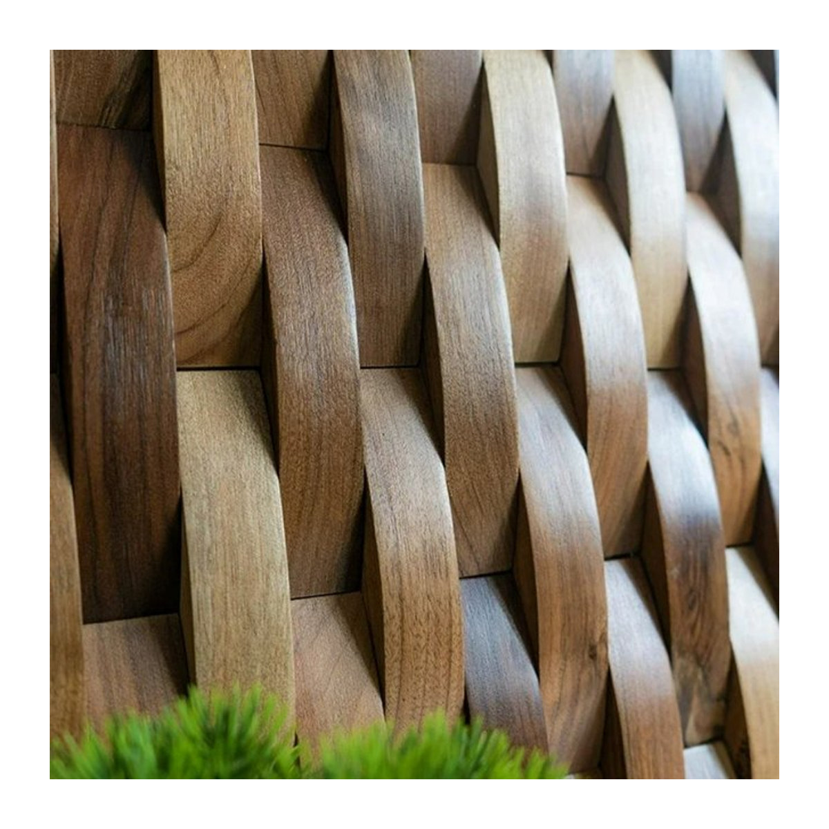 Mosecor 3D-Mosaik-Wandpaneel aus Holz in Schwarz und Braun, geometrische Wanddekoration im modernen Design - Bild 1