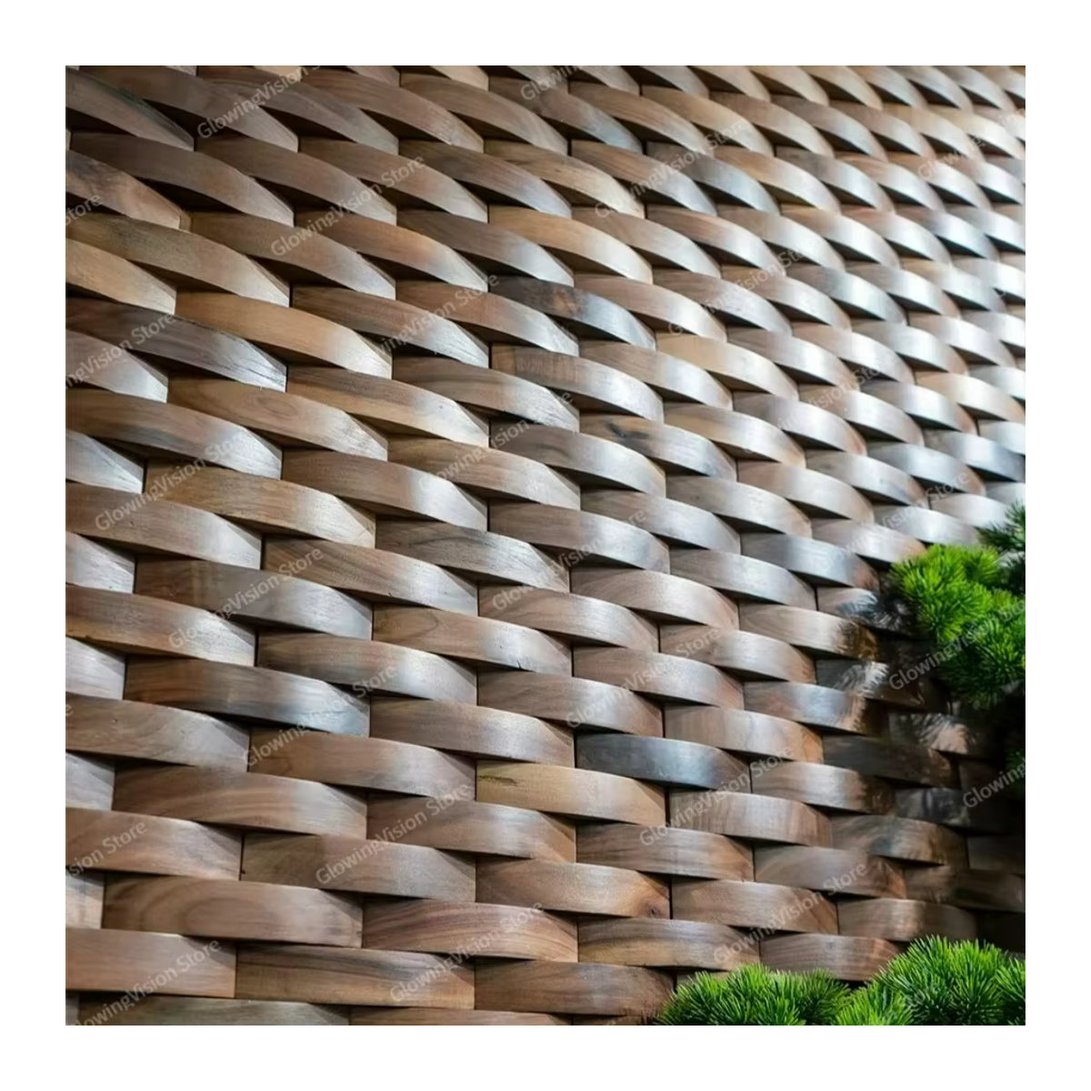 Mosecor 3D-Mosaik-Wandpaneel aus Holz in Schwarz und Braun, geometrische Wanddekoration im modernen Design - Bild 2