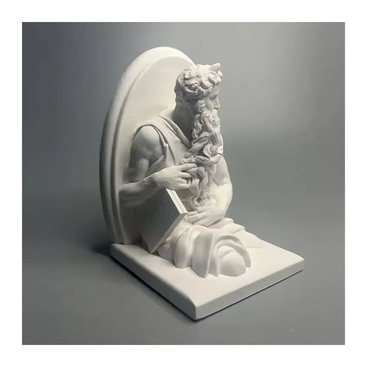 Moses Figur Skulptur aus Gips in Weiß als dekoratives Kunstwerk für dein Home Living - Bild 3