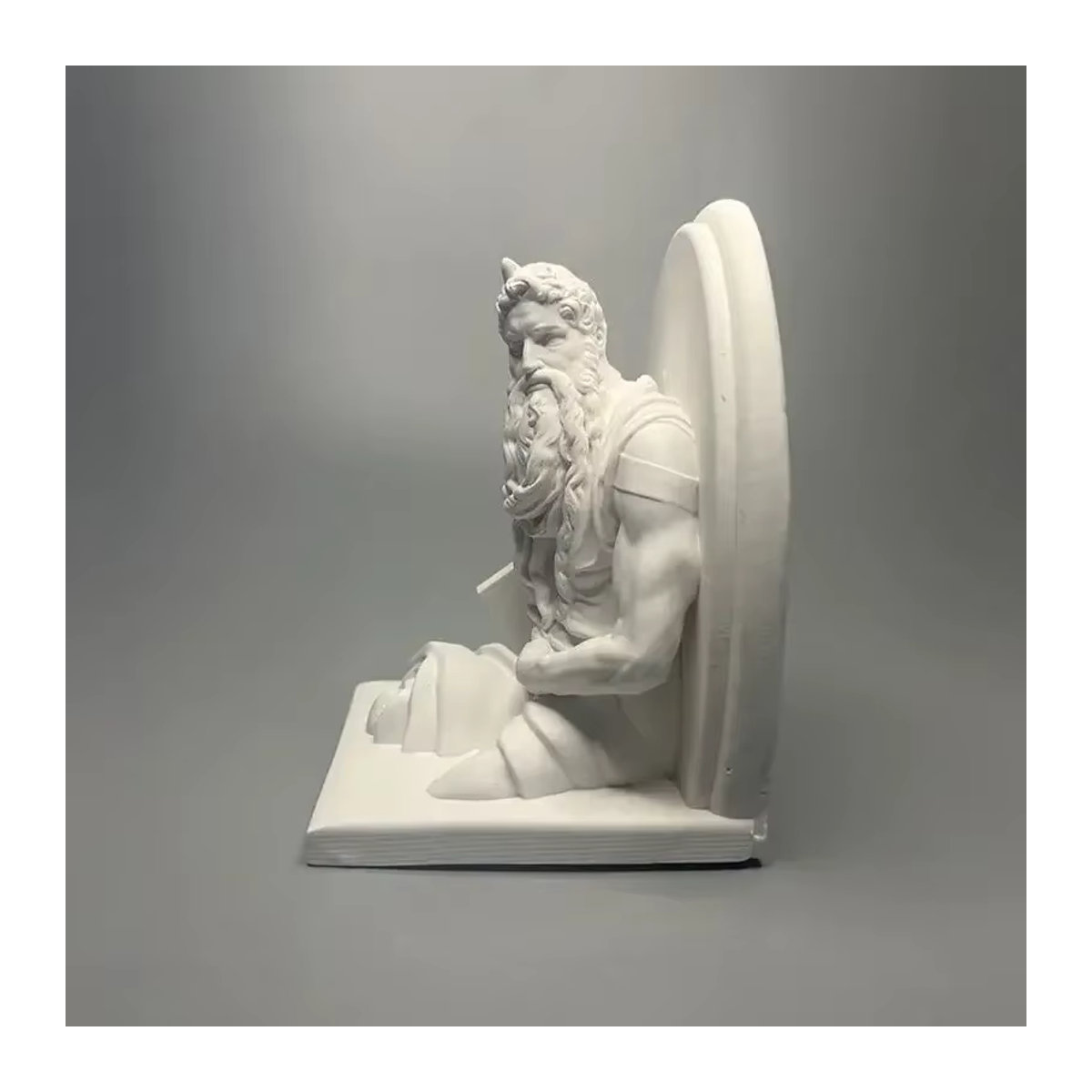 Moses Figur Skulptur aus Gips in Weiß als dekoratives Kunstwerk für dein Home Living - Bild 4