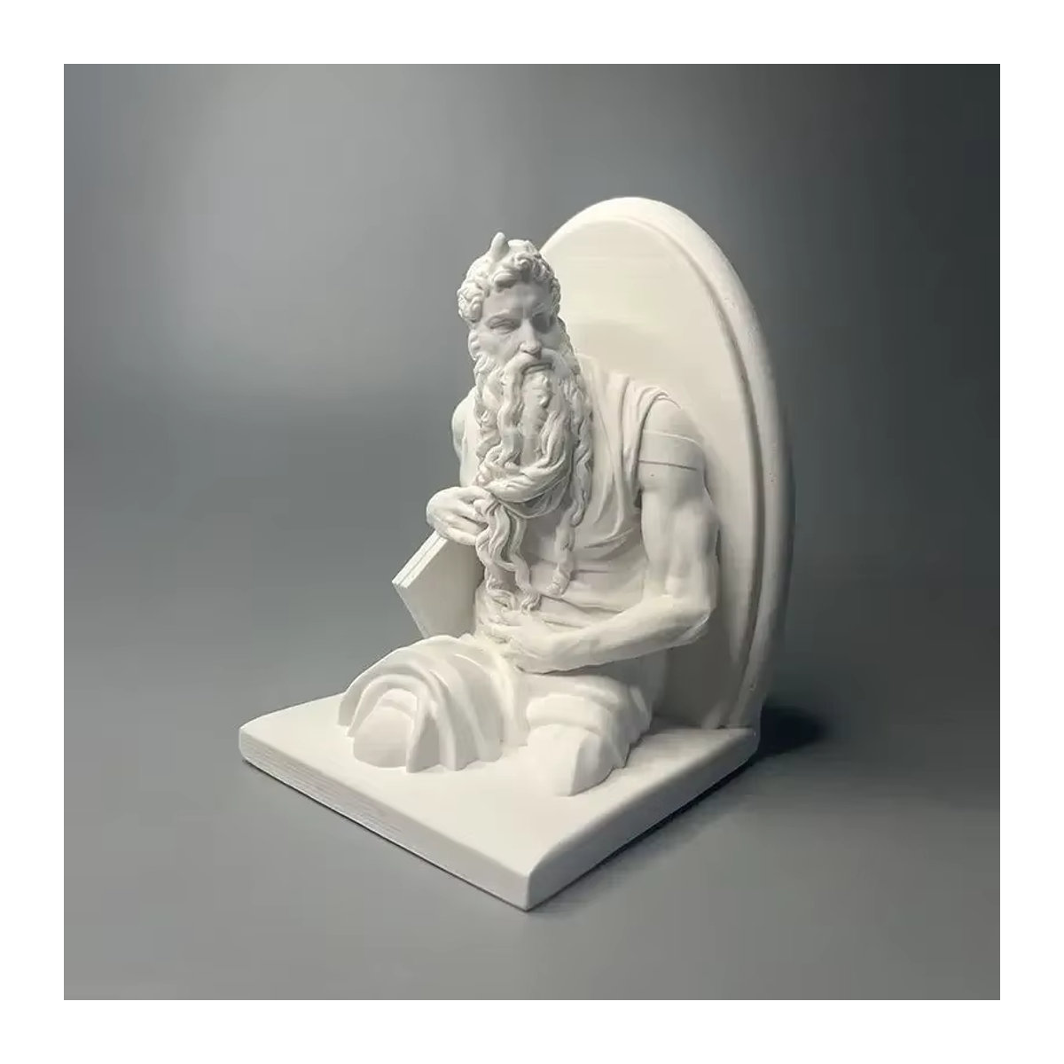 Moses Figur Skulptur aus Gips in Weiß als dekoratives Kunstwerk für dein Home Living - Bild 5