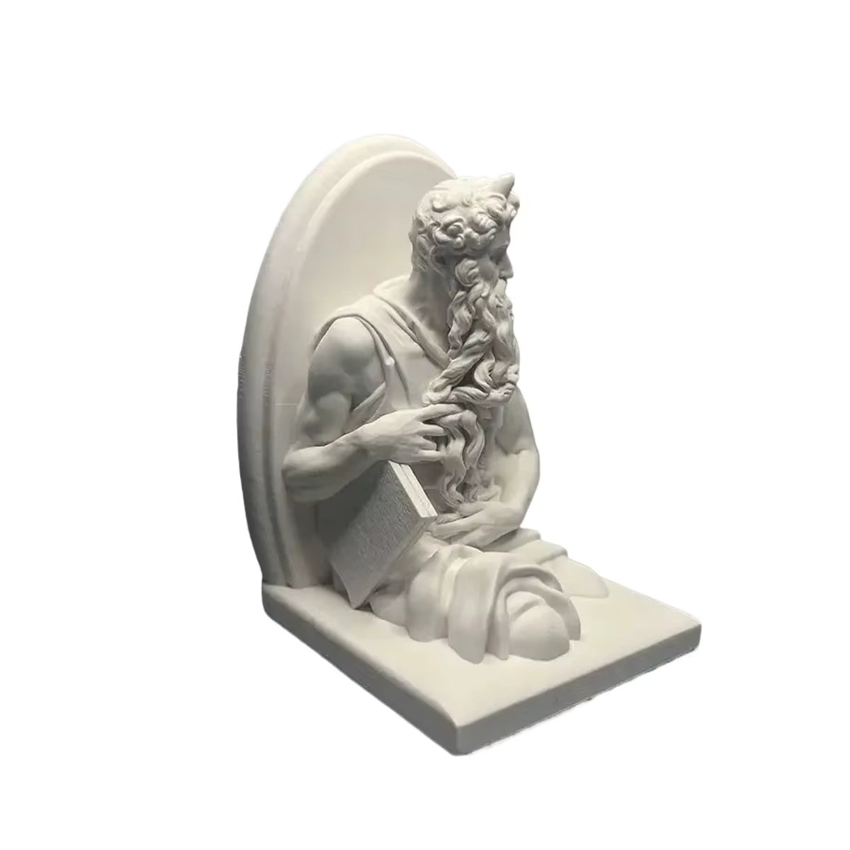 Moses Figur Skulptur aus Gips in Weiß als dekoratives Kunstwerk für dein Home Living - Bild 6