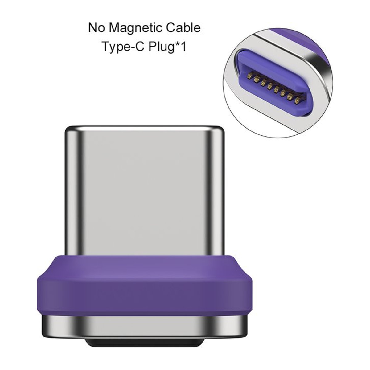 MOSHOU 5er Set Magnetische Kabelstecker mit 16 Pins und Typ-C Anschluss in Blau - Bild 1