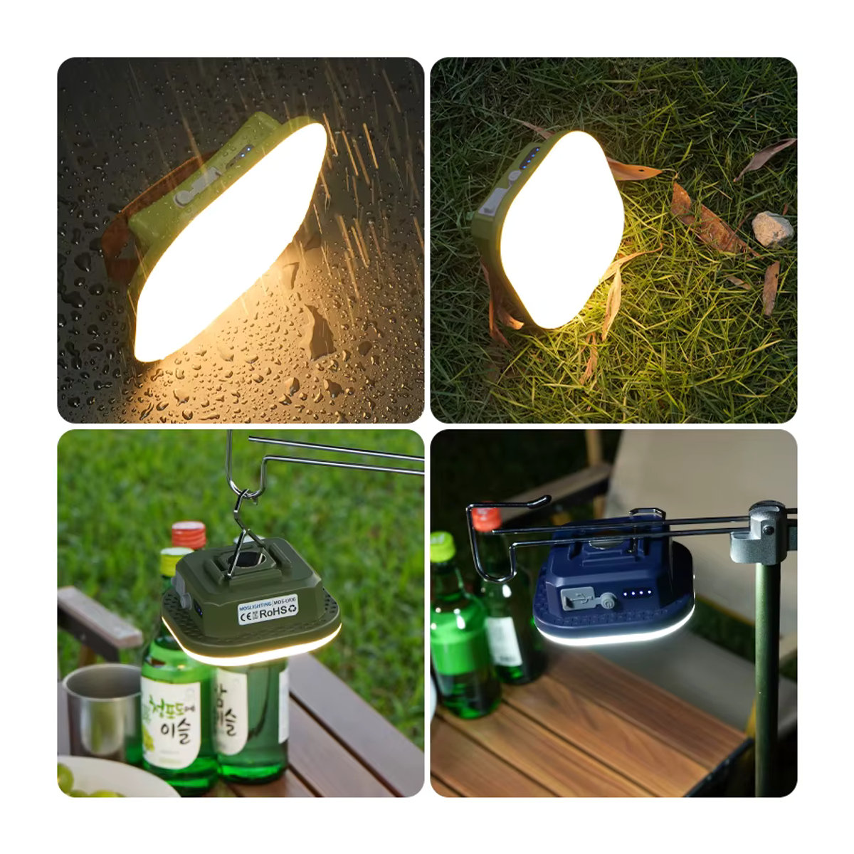 MOSLIGHTING Wiederaufladbare Smart Camping Laterne mit App-Steuerung als LED Zeltlicht und Taschenlampe für Angeln und Nachtwartung - Bild 5