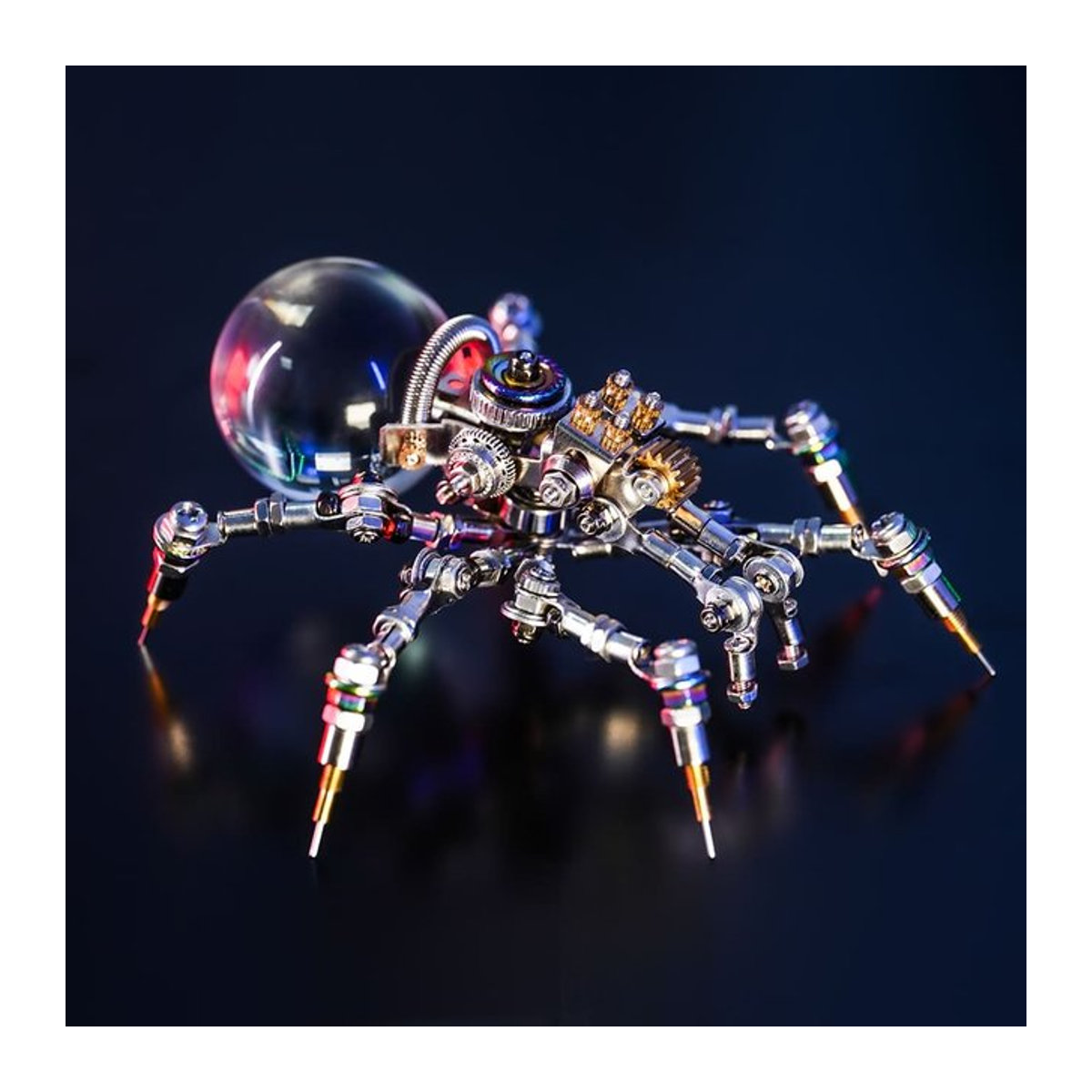 Mostarle Kristalllampe Jumping Spider 3D Metallpuzzle DIY Modellbausatz Sci-Fi Mechanische Spinne im Steampunk-Design - Bild 1