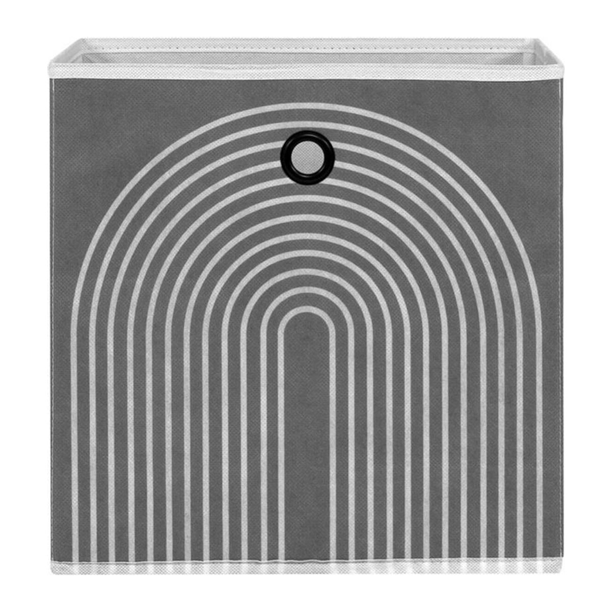 Motivbox Dekoration in Grau und Weiß, skandinavisches Design, B/H/T: 32 x 32 x 32 cm - Bild 1