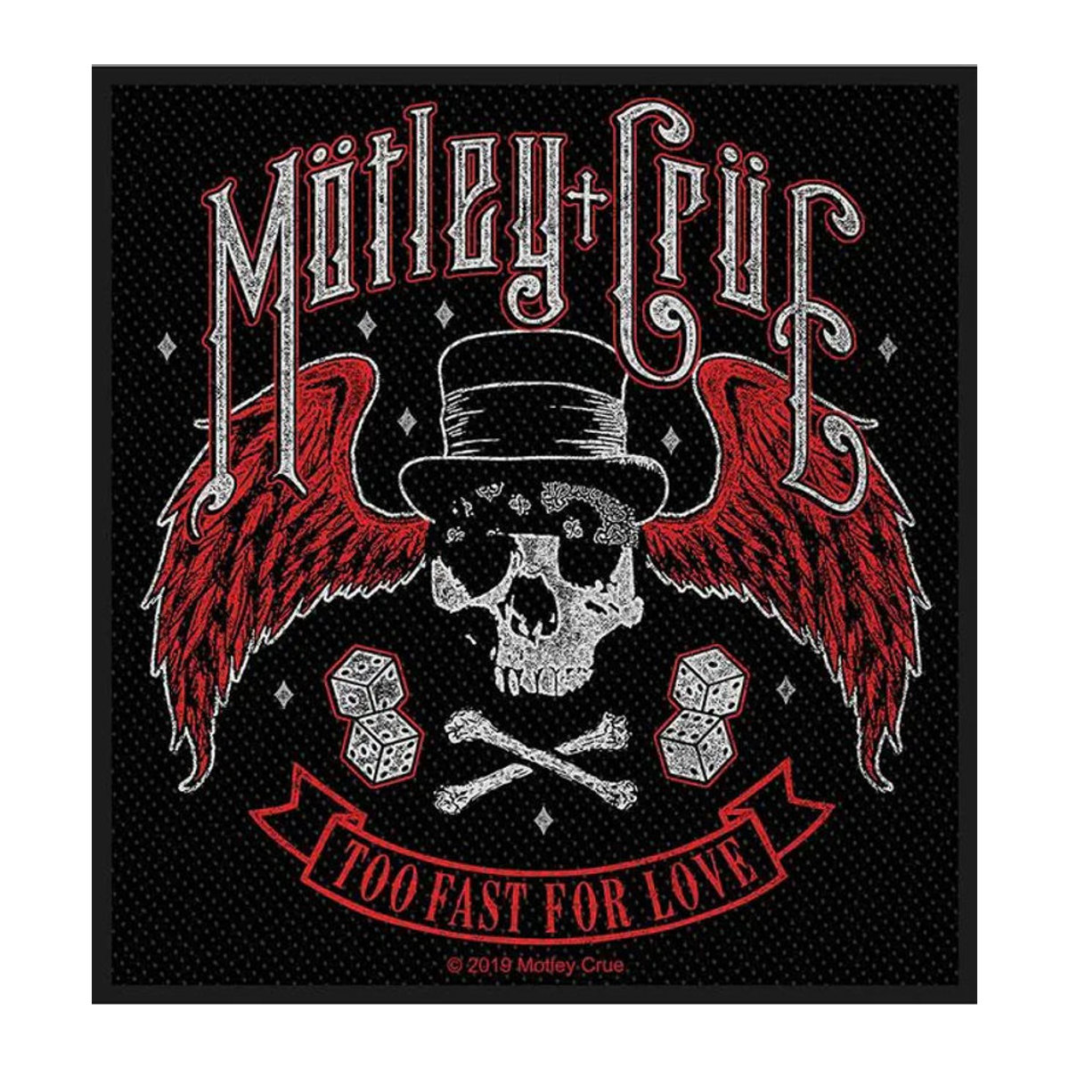 Motley Crue Too Fast For Love Textilpatch Schwarz One Size - Bild 1
