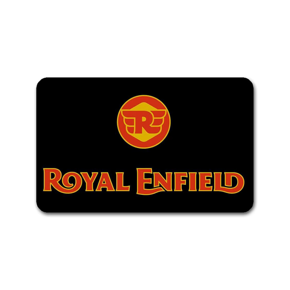 Moto Racing Royals Enfield Fußmatte von Potdemiel, schwarz, waschbar und rutschfest - Bild 7