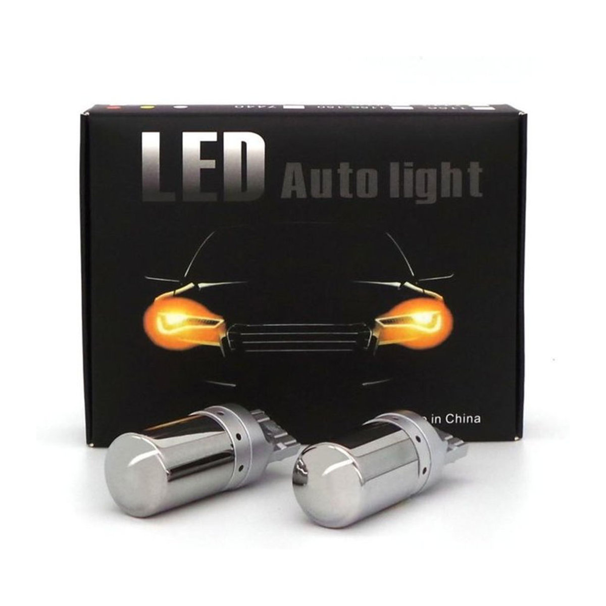 motoLEDy 2er Set LED-Lampen 7440 W21W 12-24V Orange mit Canbus für Off-Road - Bild 2