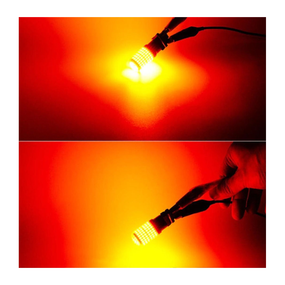 motoLEDy 2er Set LED-Lampen 7440 W21W 12-24V Orange mit Canbus für Off-Road - Bild 4