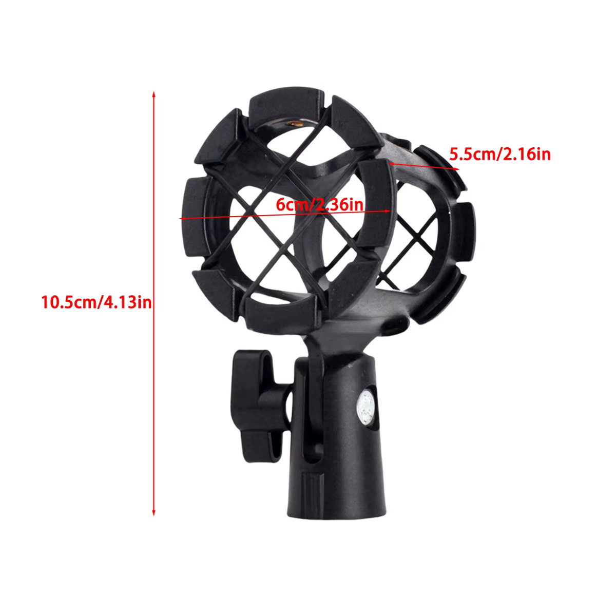 MovingMic Mikrofon Stoßdämpfer Anti-Vibrations-Halterung als universeller Ständer für Kondensatormikrofone in Schwarz - Bild 6