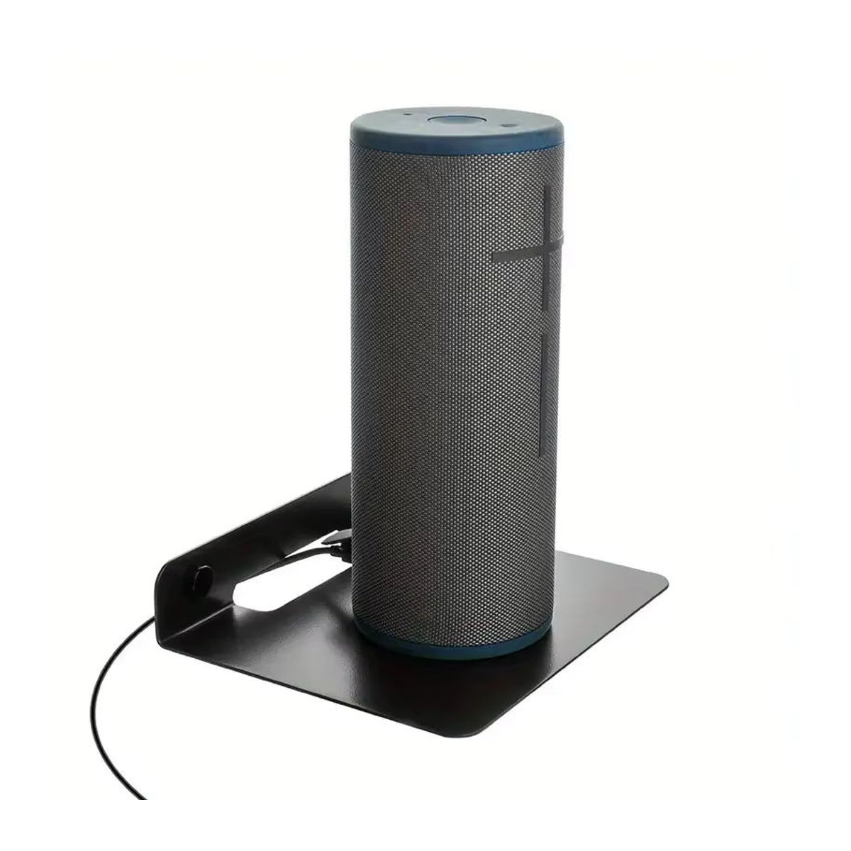 MovingMic Wandregal aus Metall in Schwarz für Lautsprecher und Router, minimalistische wandmontierte Halterung - Bild 2