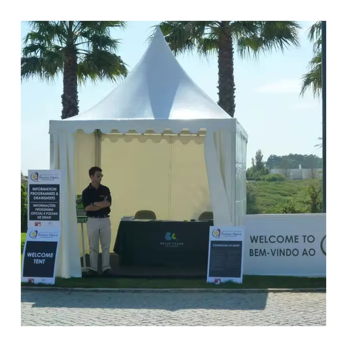 MOYU Wasserdichtes Pagodenzelt mit Aluminium-Rahmen für Outdoor-Hochzeiten, Partys, Events und Messen - Bild 2