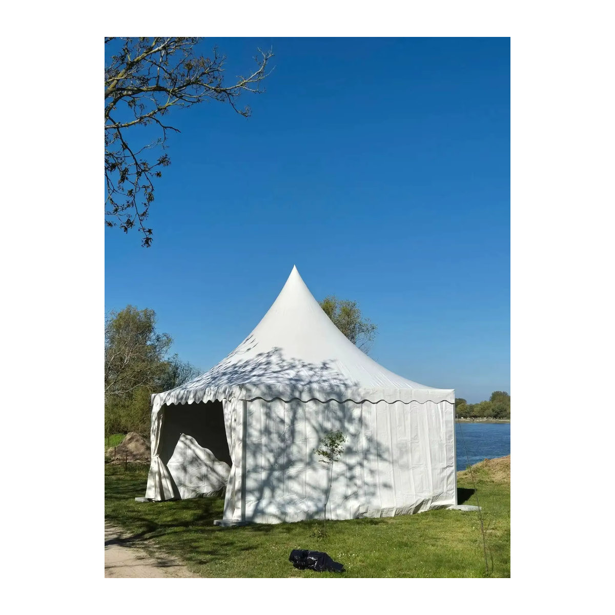 MOYU Wasserdichtes Pagodenzelt mit Aluminium-Rahmen für Outdoor-Hochzeiten, Partys, Events und Messen - Bild 5