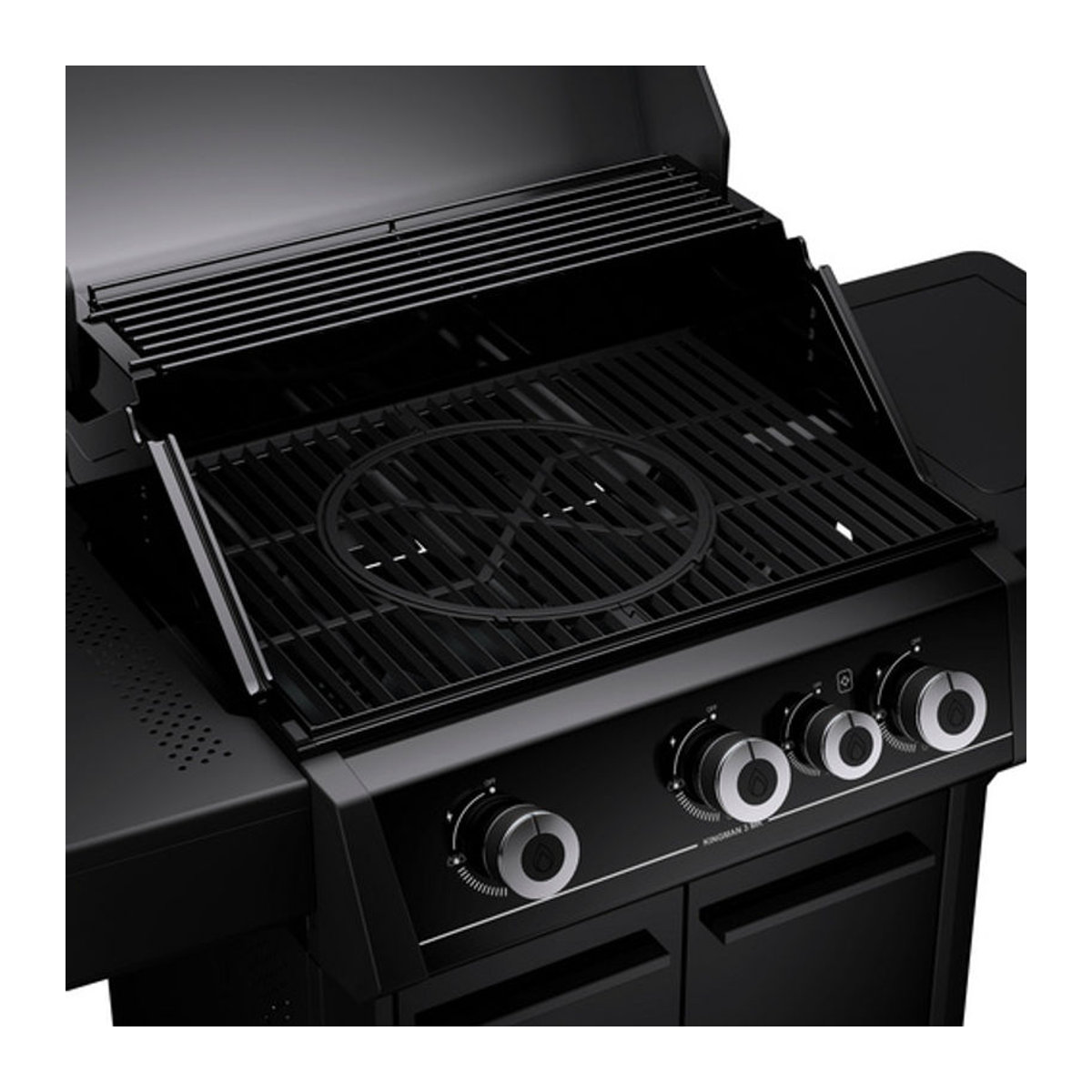 Mr. GARDENER Gasgrill Kingman in Schwarz mit 3 Brennern und emailliertem Gusseisen, Grillfläche: 59 x 43 cm - Bild 1