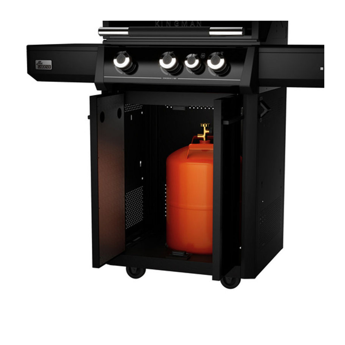 Mr. GARDENER Gasgrill Kingman in Schwarz mit 3 Brennern und emailliertem Gusseisen, Grillfläche: 59 x 43 cm - Bild 2