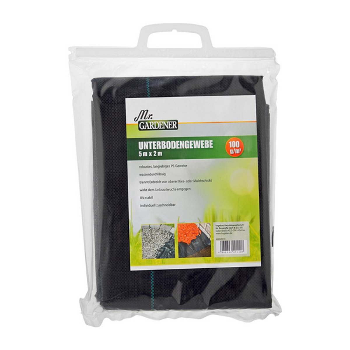 Mr. GARDENER Gewebematte aus Kunststoff in Schwarz, B x L: 2 x 5 m - Bild 2