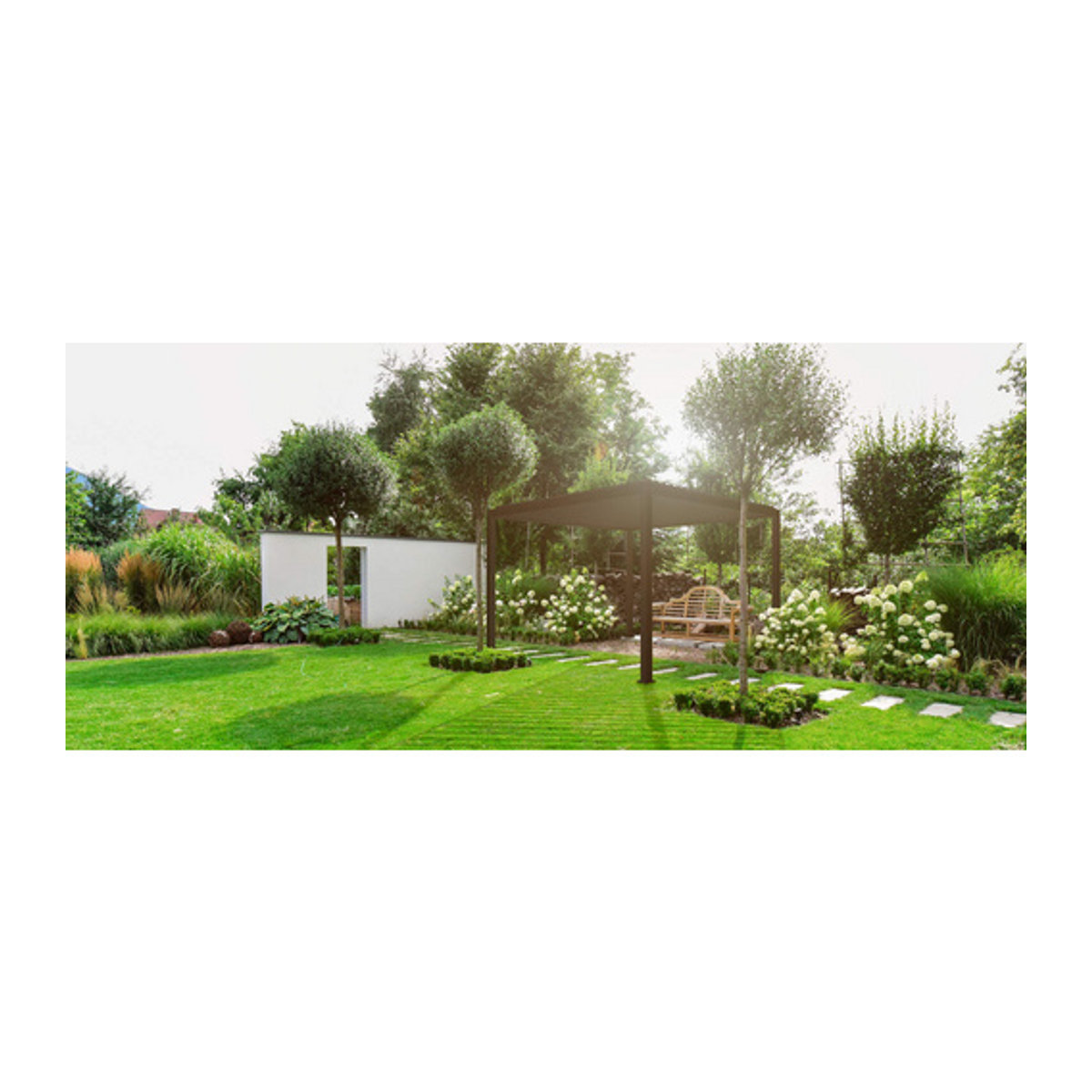 Mr. GARDENER Pergola Deluxe 111 in Anthrazit-Grau, B/T: 360 x 300 cm - Bild 2