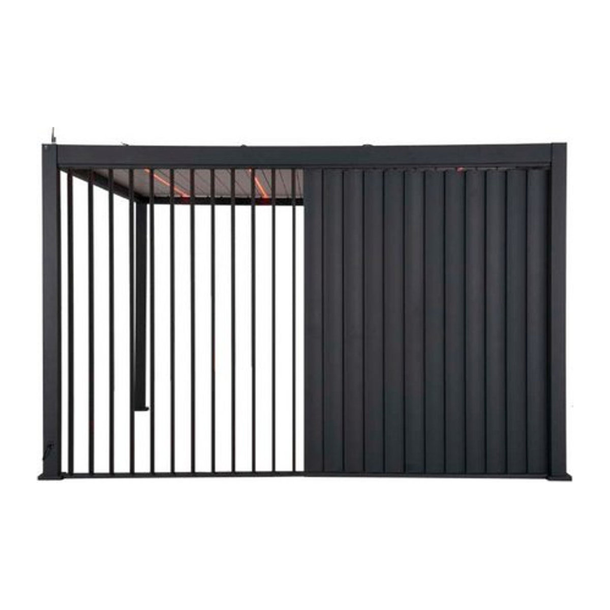 Mr. GARDENER Pergola-Lamellenwand aus Aluminium für Pergola Classic/Deluxe, 4-m-Seite, vertikal, Anthrazit-Grau - Bild 1