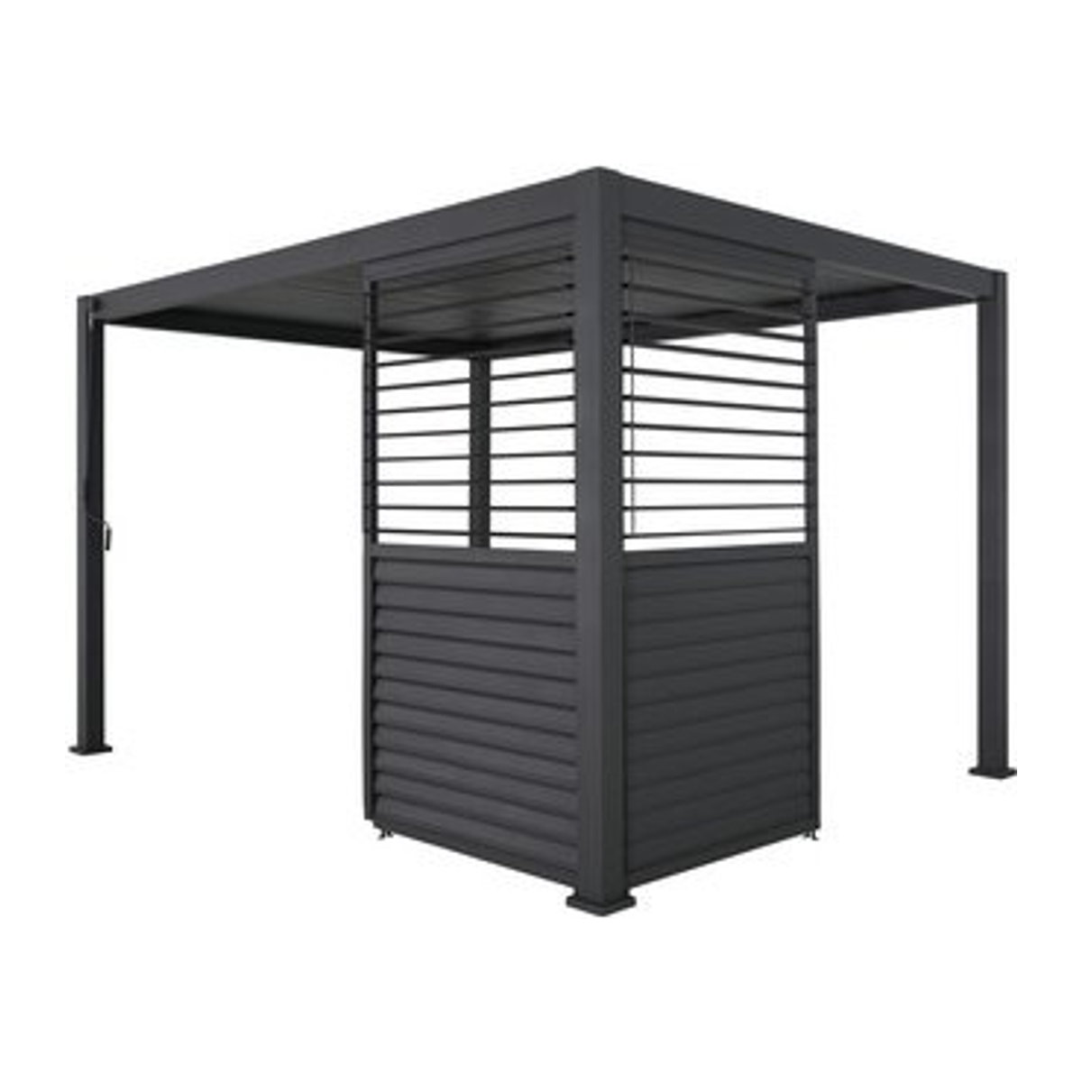 Mr. GARDENER Pergola-Lamellenwand Plus 360 aus Aluminium in Anthrazit und Grau, Höhe: 236 cm - Bild 1