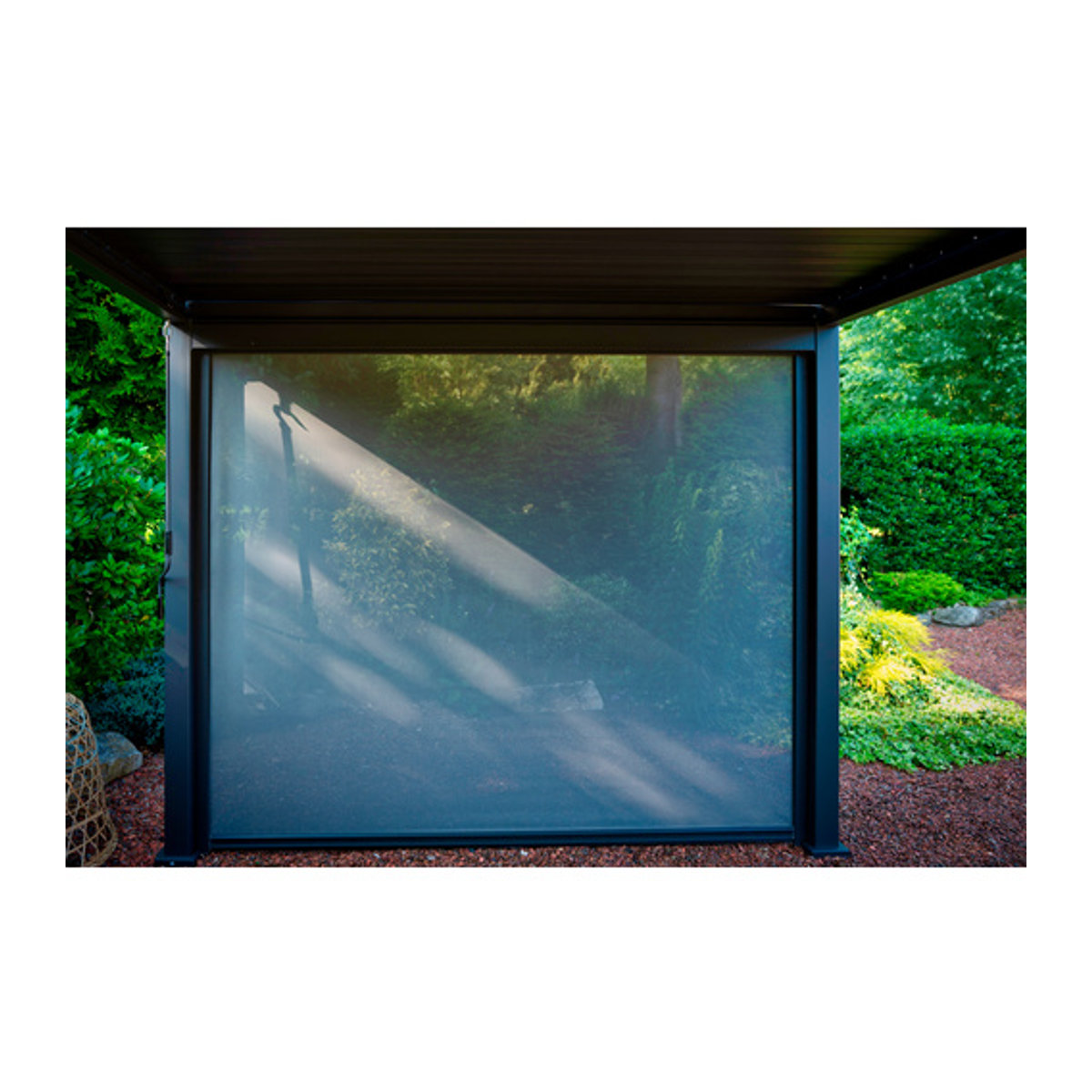 Mr. GARDENER Pergola-Sonnenrollo in Anthrazit, Höhe: 236 cm, pulverbeschichtet - Bild 2