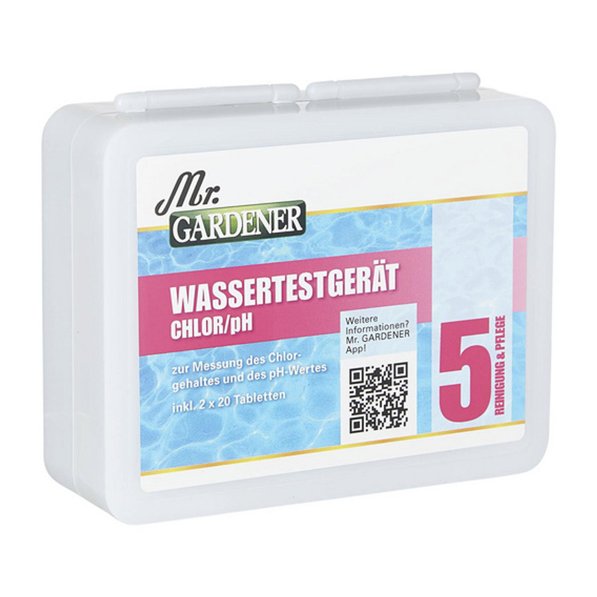 Mr. GARDENER Wassertestgerät für Schwimmbecken und Pools, Weiss, B/H: 4 x 12,5 cm - Bild 3