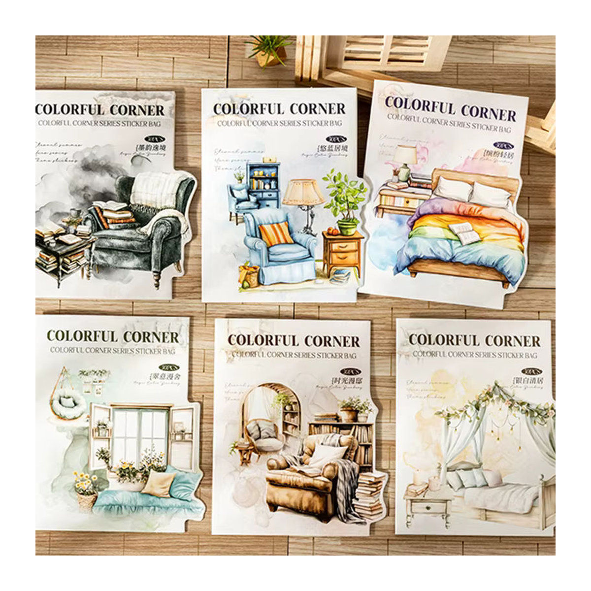 Mr. Paper Home Corner PET-Aufkleber Set, 30 Blatt, mehrfarbig, Kunststoff-Dekoration - Bild 1