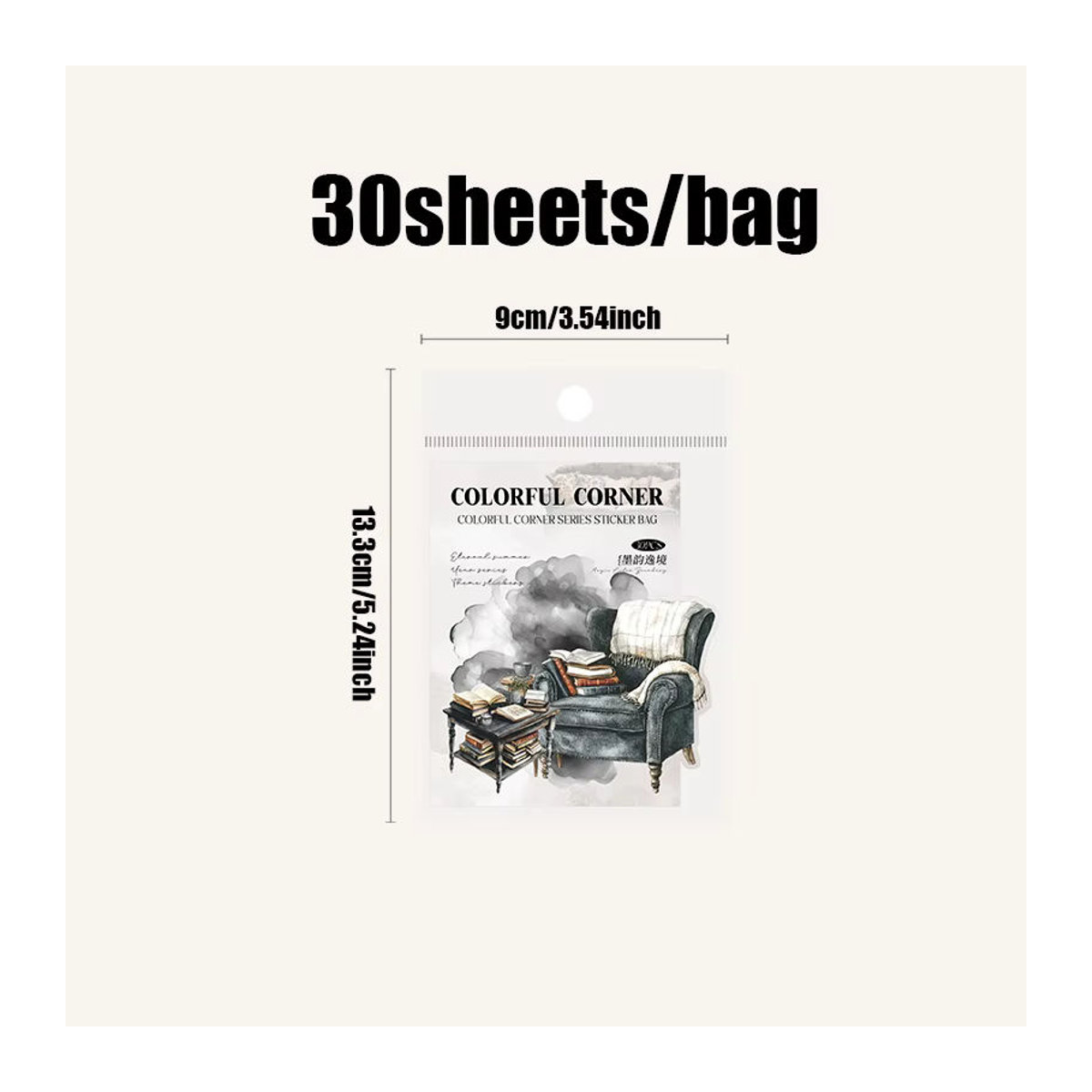 Mr. Paper Home Corner PET-Aufkleber Set, 30 Blatt, mehrfarbig, Kunststoff-Dekoration - Bild 3