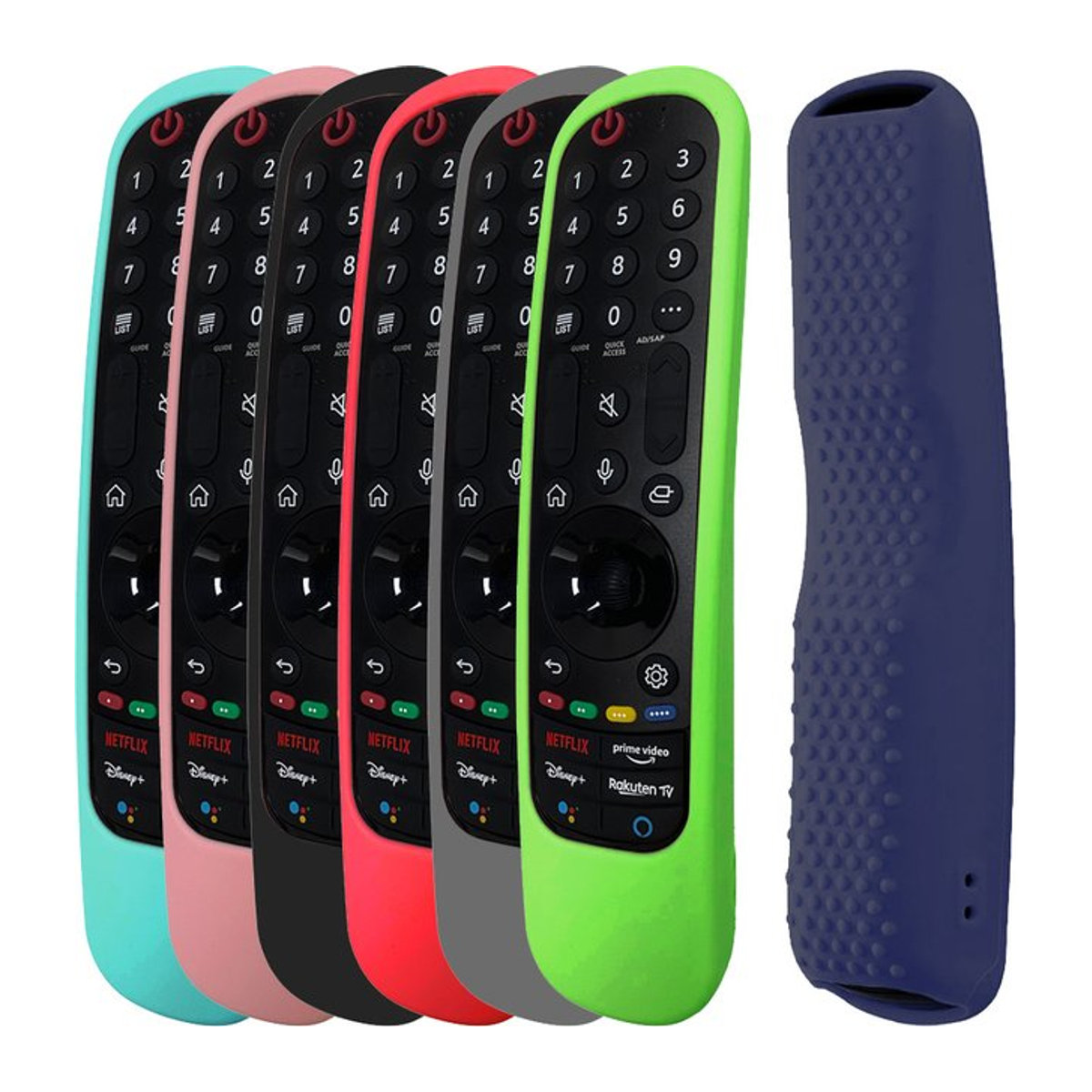MRSVI Silikon-Fernbedienungsabdeckung für LG Smart TV, stoßfestes Gehäuse für Modelle MR21GA, MR22GA, MR23GA, MR24GA, Schwarz oder Bunt - Bild 1