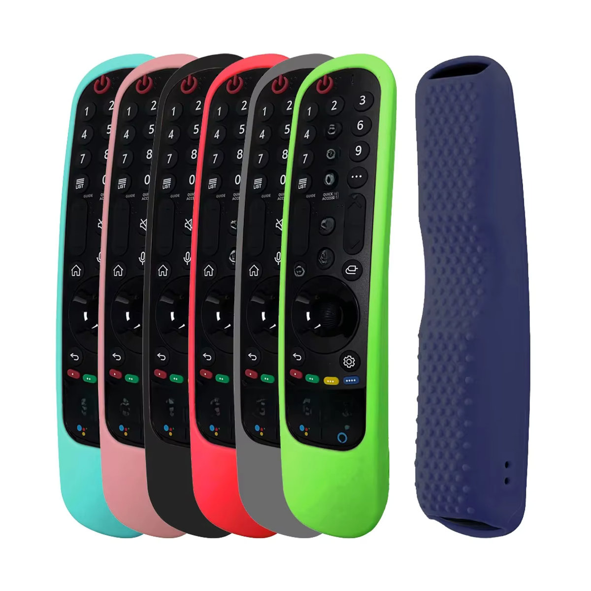 MRSVI Silikon-Fernbedienungsabdeckung für LG Smart TV, stoßfestes Gehäuse für Modelle MR21GA, MR22GA, MR23GA, MR24GA, Schwarz oder Bunt - Bild 3