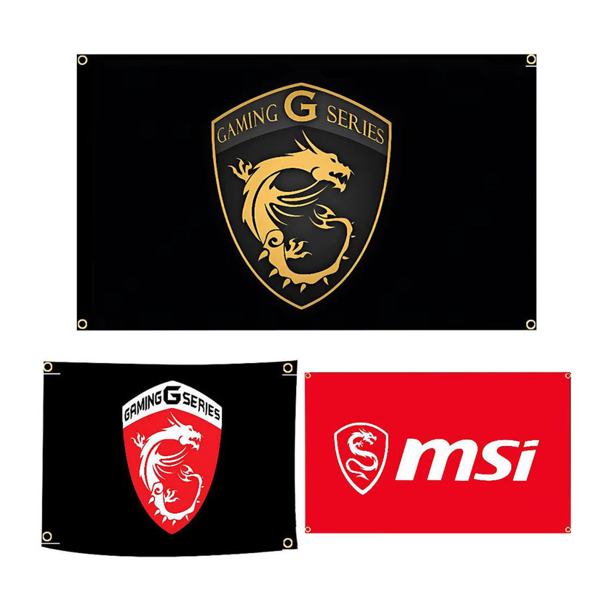 Msi Gaming Flagge aus Textil in Mehrfarbig als dekorativer Wandteppich für Zimmer, Garage oder Outdoor, Rechteckig, B: 70 cm, H: 50 cm - Bild 4