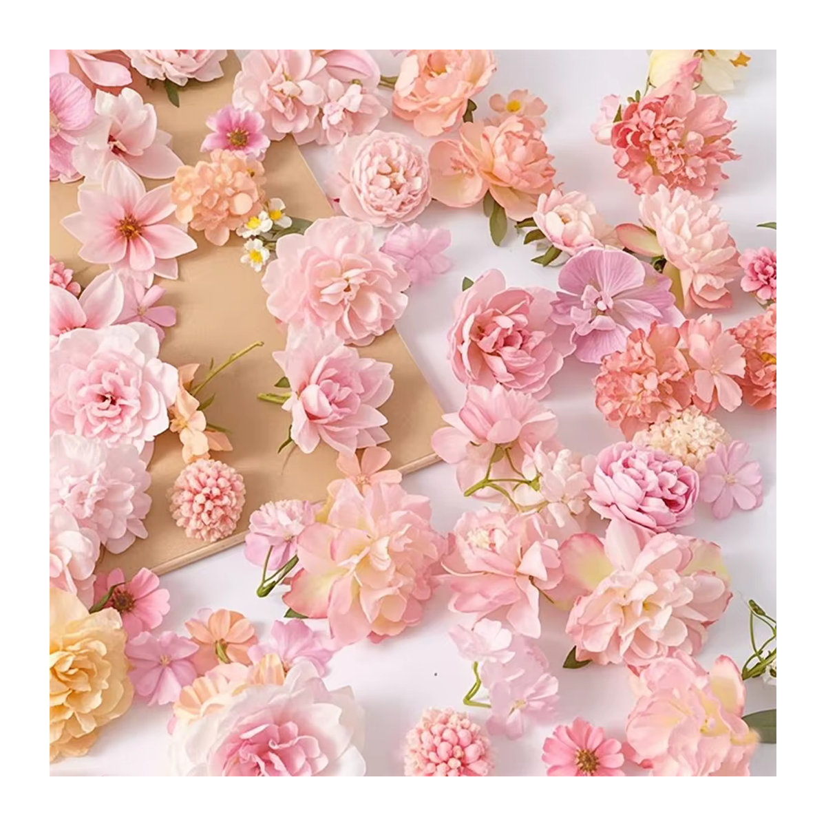 MSini Künstliche Rosen in Rosa als Seiden-Kunstblumen für Hochzeit, Party und Heimdekoration - Bild 2