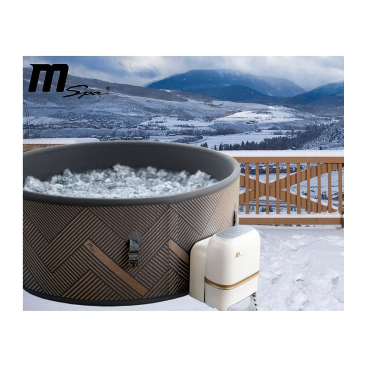 MSpa Whirlpool MONO ECO 2026 für 6 Personen in Braun mit App-Steuerung und 138 Luftdüsen, Höhe: 173 cm - Bild 1