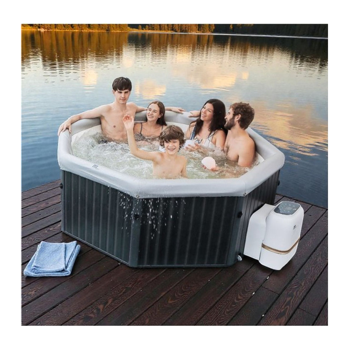 MSpa Whirlpool Tuscany XXL 2026 Frame in Anthrazit mit App-Steuerung und UVC-Reinigung - Bild 1