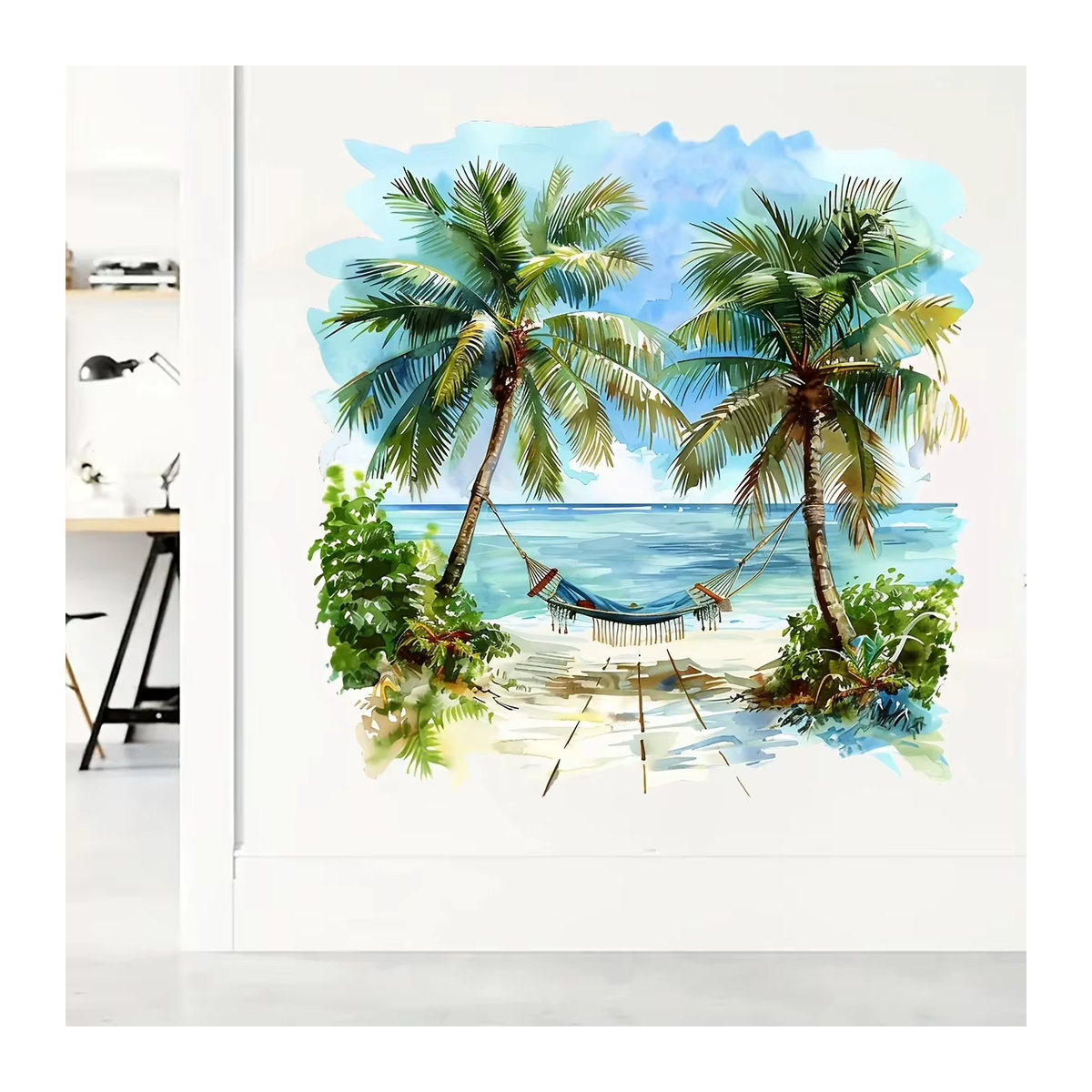 MT1143 Strandurlaub Wandaufkleber aus Vinyl für Badezimmer und Außenbereich, mehrfarbig und abnehmbar - Bild 2