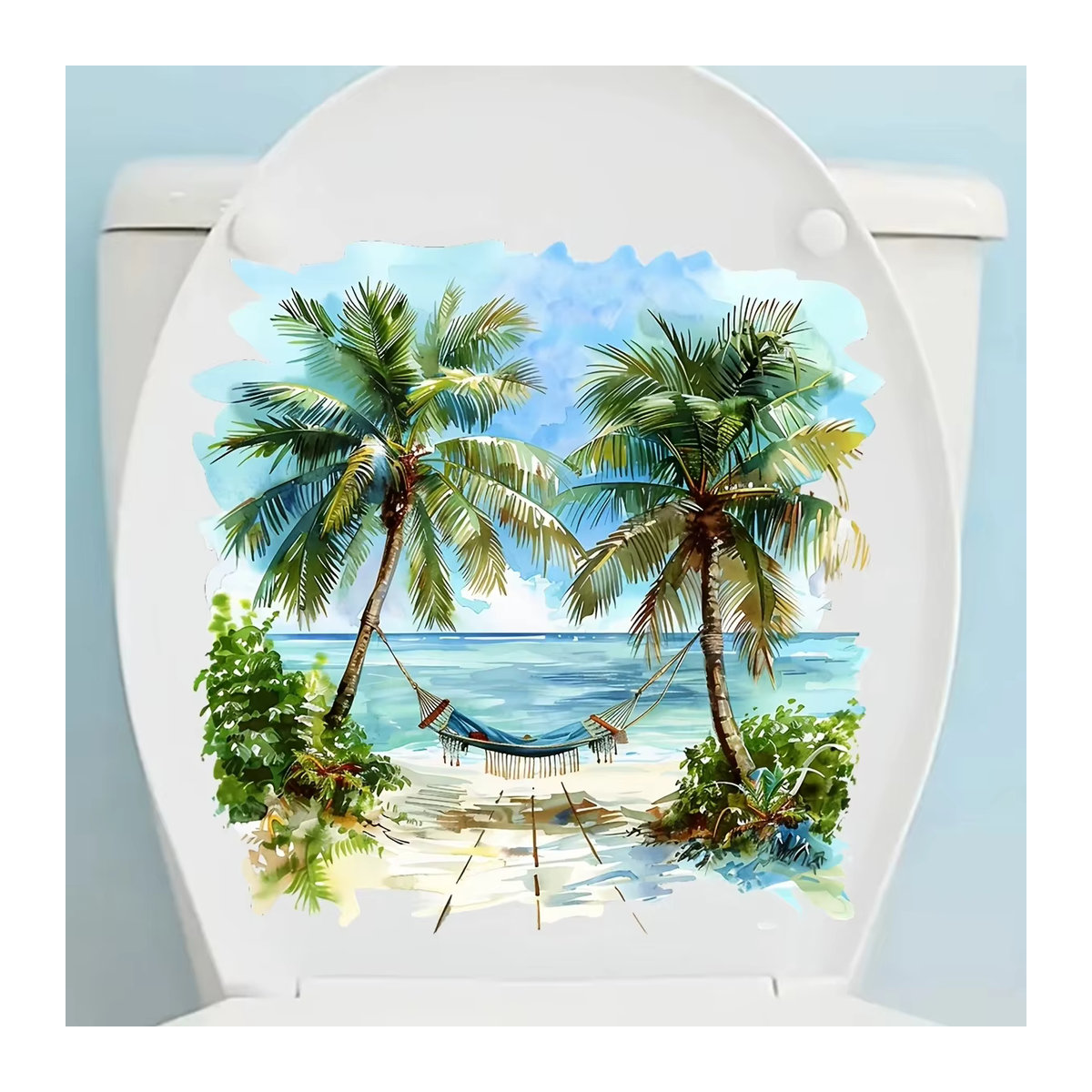 MT1143 Strandurlaub Wandaufkleber aus Vinyl für Badezimmer und Außenbereich, mehrfarbig und abnehmbar - Bild 3