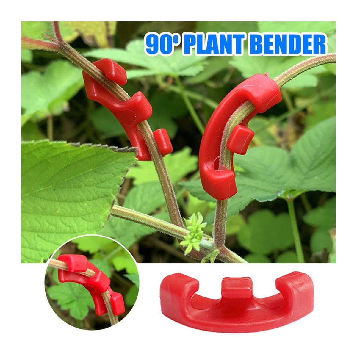 MTMA 10er Set Wiederverwendbare 90 Grad Astbiegeklammern zur Ertragssteigerung für Tomaten, Paprika und Erdbeeren in Rot, Grün oder Weiß - Bild 8
