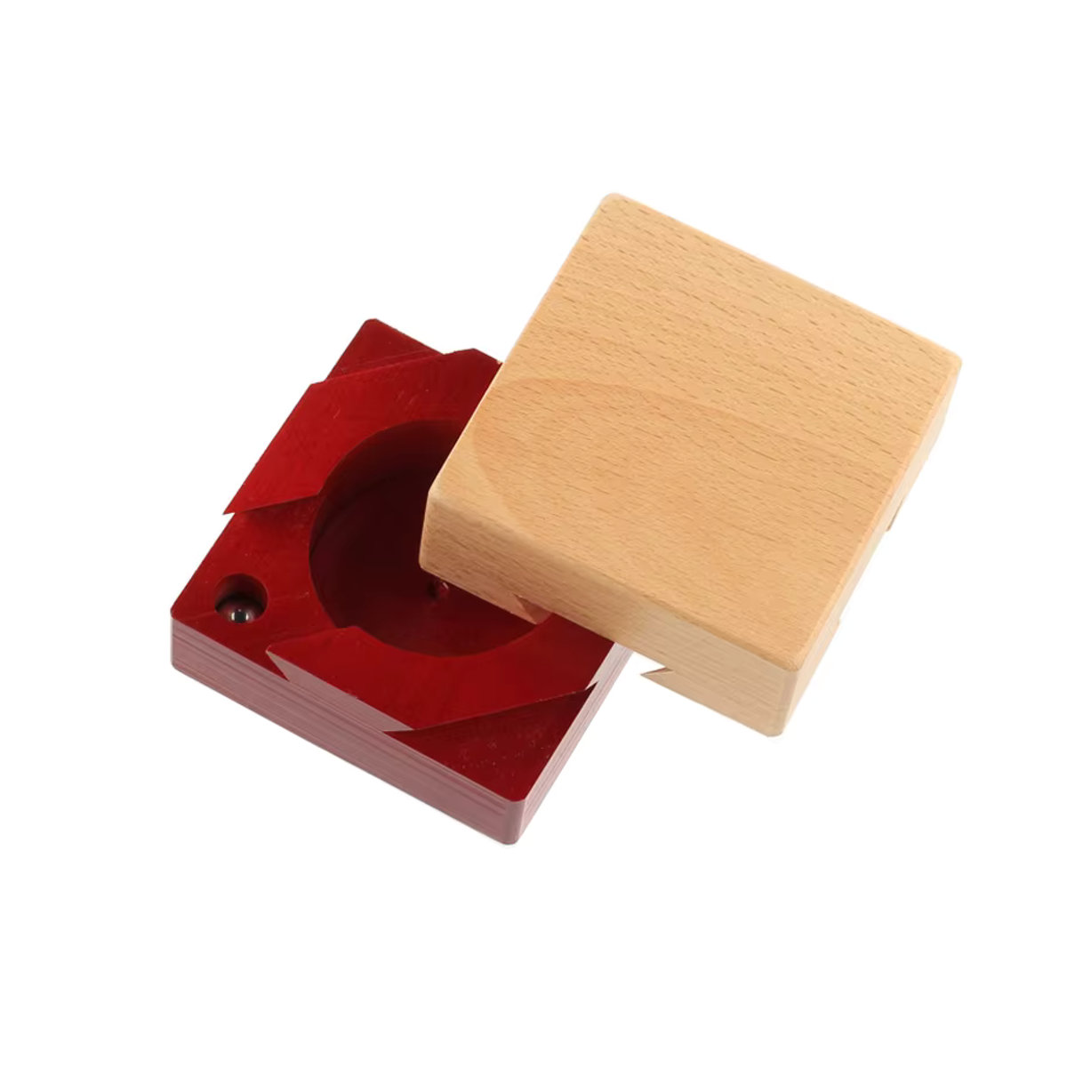 Muddy Puddles Holzpuzzle-Box mit LuBan-Schloss und Geheimfach für Geld oder Schmuck, mehrfarbig - Bild 1