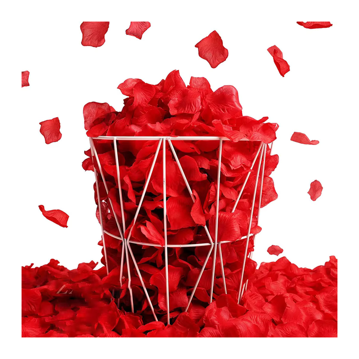 MUFU 1000 Stück künstliche Rosenblätter in Rot und Rosa für Hochzeit und Valentinstag zur ästhetischen Tischdekoration - Bild 3