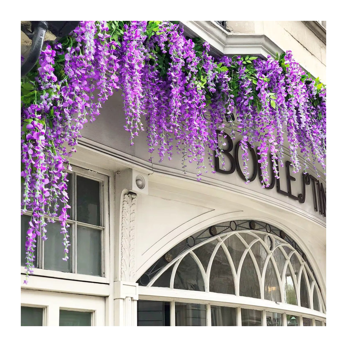 MUFU 36er-Pack künstliche Glyzinien-Blumen-Hängegirlanden in Lila für Wand, Garten und Hochzeitsdekoration - Bild 2