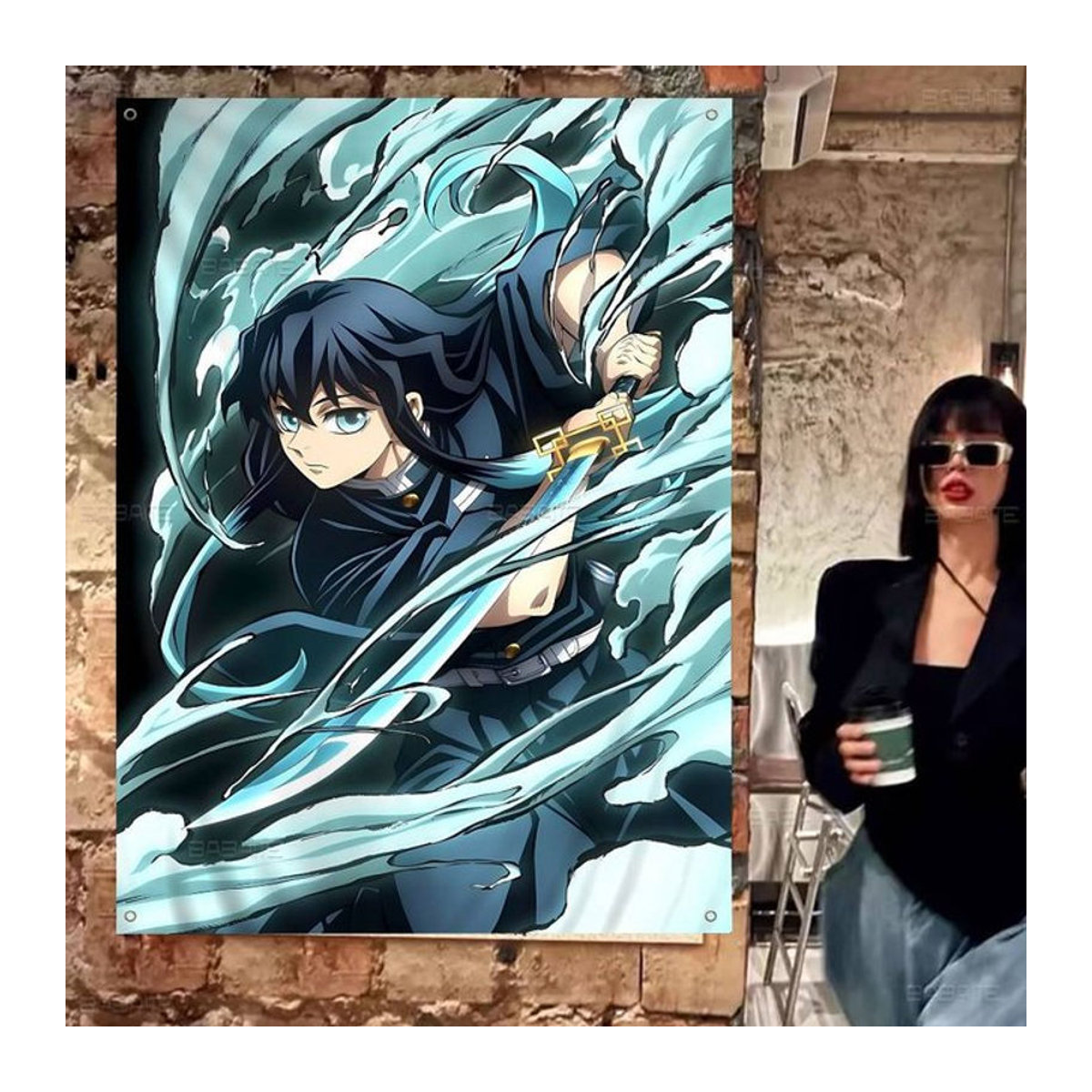 Muichiro Tokito Wandbehang von Beast Kingdom, mehrfarbiger Textil-Banner mit Porträt, B/H: 50 x 70 cm - Bild 1