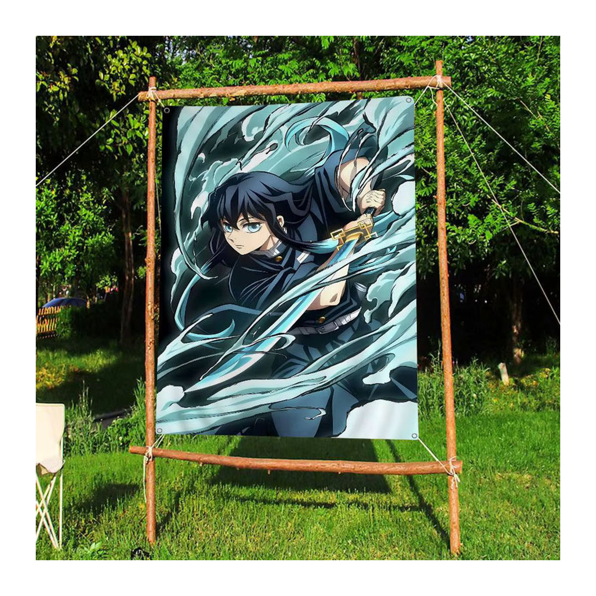 Muichiro Tokito Wandbehang von Beast Kingdom, mehrfarbiger Textil-Banner mit Porträt, B/H: 50 x 70 cm - Bild 2