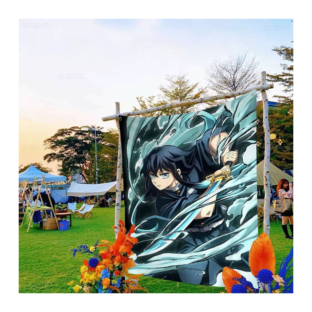 Muichiro Tokito Wandbehang von Beast Kingdom, mehrfarbiger Textil-Banner mit Porträt, B/H: 50 x 70 cm - Bild 4